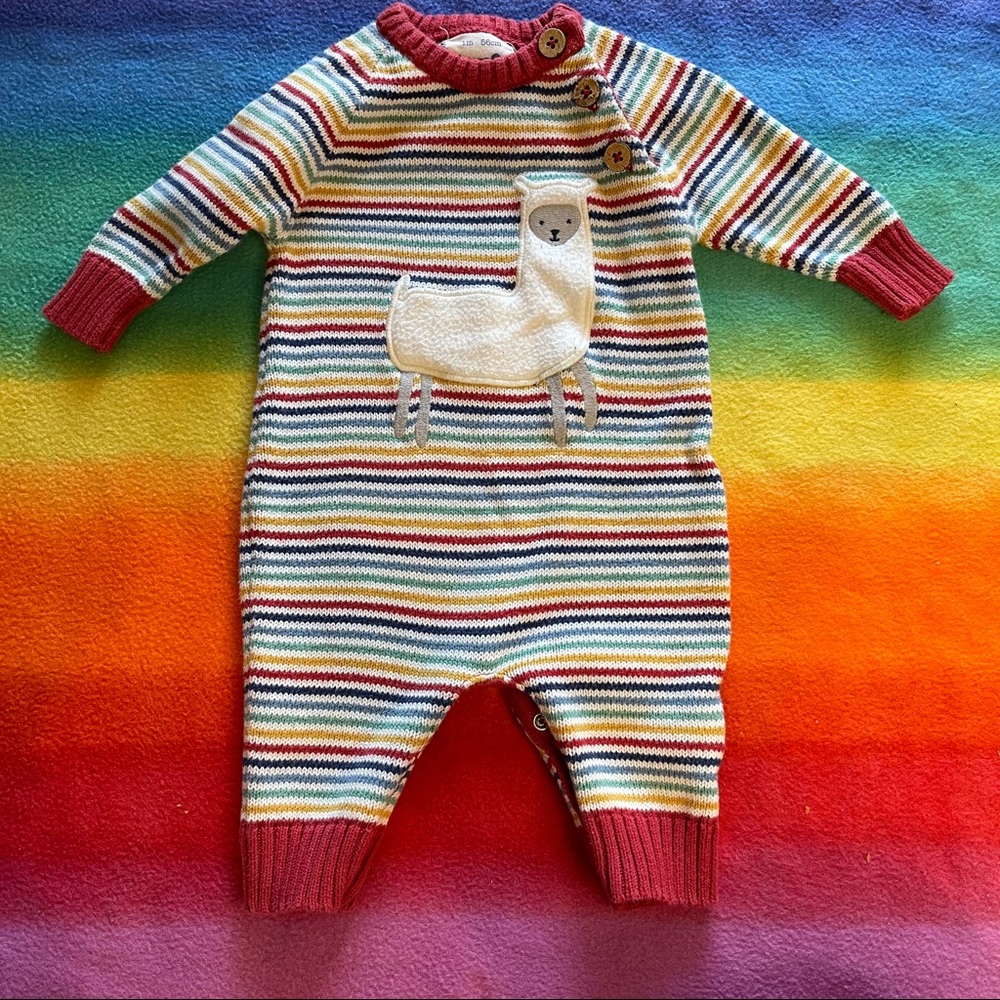Rainbow llama sweater suit